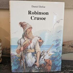 1989 Full Color Illustrations Robinson Crusoe Book Printed In Spain By Barrons